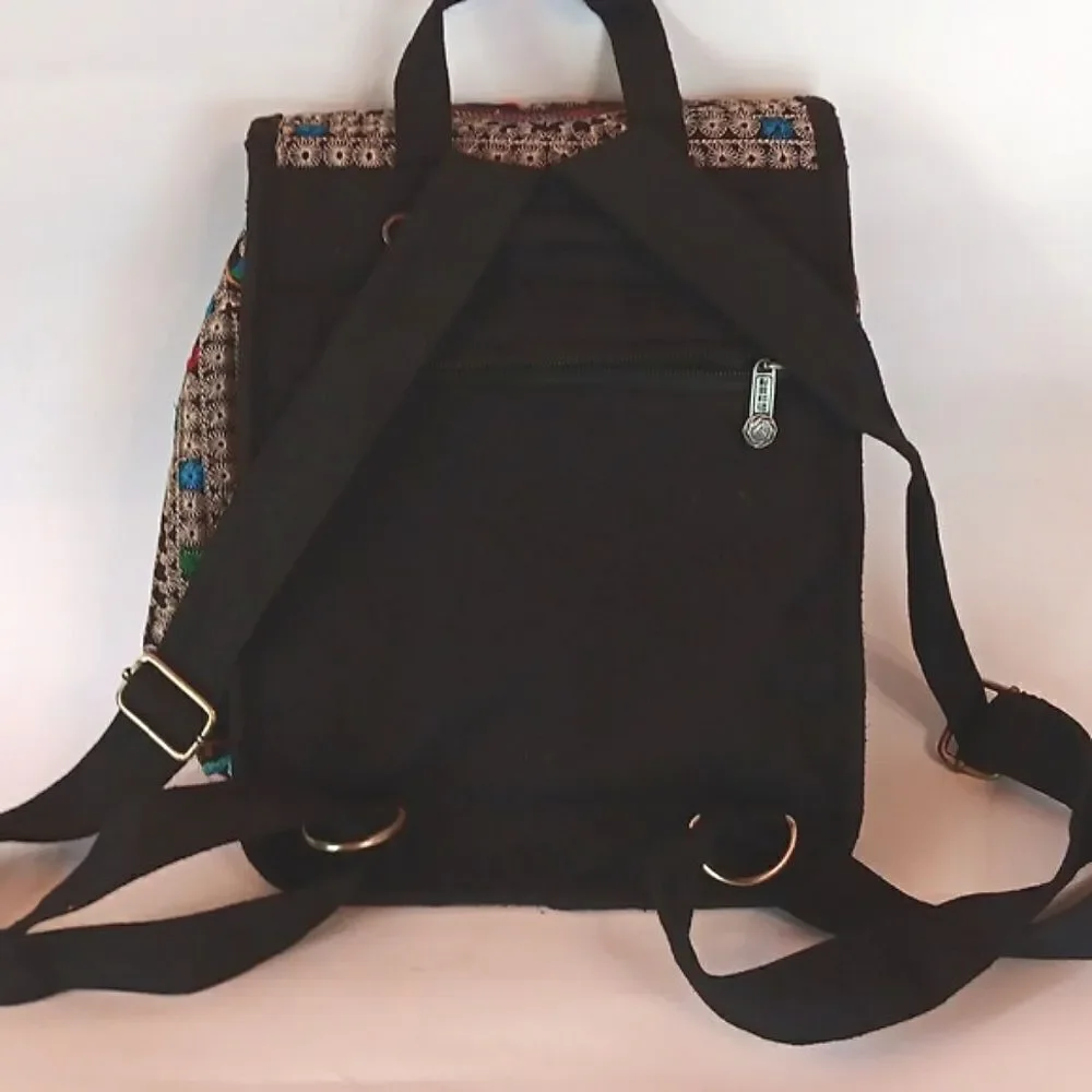 Embroidered Canvas Backpack